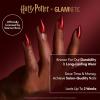 Harry Potter™ x Glamnetic Press On Nails – Hufflepuff™ | Gold Foil French Tip 3D Graphic Short Almond Nails in a Chrome & Glossy Finish | 15 Sizes – 30 Nail Kit with Glue(5 – Godric Gryffindor)