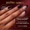 Harry Potter™ x Glamnetic Press On Nails – Hufflepuff™ | Gold Foil French Tip 3D Graphic Short Almond Nails in a Chrome & Glossy Finish | 15 Sizes – 30 Nail Kit with Glue(3 – Harry Potter)