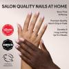 Valentines Day Glamnetic Press On Nails – Lush Coral | Short Oval Fake Nails in a Bright Coral Hue with a Glazed Finish, Salon Quality | 15 Sizes – 30 Nail Kit with Glue(Fleur Amour)