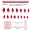 Valentines Day Glamnetic Press On Nails – Lush Coral | Short Oval Fake Nails in a Bright Coral Hue with a Glazed Finish, Salon Quality | 15 Sizes – 30 Nail Kit with Glue(Sent With Love)