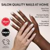 Valentines Day Glamnetic Press On Nails – Lush Coral | Short Oval Fake Nails in a Bright Coral Hue with a Glazed Finish, Salon Quality | 15 Sizes – 30 Nail Kit with Glue(Ace Of Hearts)