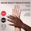 Valentines Day Glamnetic Press On Nails – Lush Coral | Short Oval Fake Nails in a Bright Coral Hue with a Glazed Finish, Salon Quality | 15 Sizes – 30 Nail Kit with Glue(Faded Feelings)
