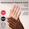 Valentines Day Glamnetic Press On Nails – Lush Coral | Short Oval Fake Nails in a Bright Coral Hue with a Glazed Finish, Salon Quality | 15 Sizes – 30 Nail Kit with Glue(Pink Me Up)