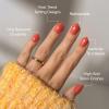 Valentines Day Glamnetic Press On Nails – Lush Coral | Short Oval Fake Nails in a Bright Coral Hue with a Glazed Finish, Salon Quality | 15 Sizes – 30 Nail Kit with Glue(Lush Coral)