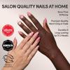 Valentines Day Glamnetic Press On Nails – Lush Coral | Short Oval Fake Nails in a Bright Coral Hue with a Glazed Finish, Salon Quality | 15 Sizes – 30 Nail Kit with Glue(Matte In Love)