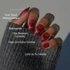 Valentines Day Glamnetic Press On Nails – Lush Coral | Short Oval Fake Nails in a Bright Coral Hue with a Glazed Finish, Salon Quality | 15 Sizes – 30 Nail Kit with Glue(Sent With Love)