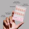 Valentines Day Glamnetic Press On Nails – Pink Macaron | Semi-Transparent Light Pink Pastel French Tip Short Almond Fake Nails in a Glossy Finish, Salon Quality | 15 Sizes – 30 Nail Kit(Pink Comet)