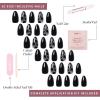 Valentines Day Glamnetic Press On Nails – Pink Macaron | Semi-Transparent Light Pink Pastel French Tip Short Almond Fake Nails in a Glossy Finish, Salon Quality | 15 Sizes – 30 Nail Kit(Love Me Not)