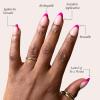 Valentines Day Glamnetic Press On Nails – Pink Macaron | Semi-Transparent Light Pink Pastel French Tip Short Almond Fake Nails in a Glossy Finish, Salon Quality | 15 Sizes – 30 Nail Kit(Raspberry Sorbet)