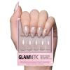 Glamnetic Press On Nails – Burgundy Chrome | Short Almond Fake Nails with a Metallic Chrome Finish, Salon Quality Halloween Nails | 15 Sizes – 30 Nail Kit with Glue(2L – First Dance)