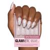 Glamnetic Press On Nails – Burgundy Chrome | Short Almond Fake Nails with a Metallic Chrome Finish, Salon Quality Halloween Nails | 15 Sizes – 30 Nail Kit with Glue(2V – Silent Night)