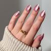 Glamnetic Press On Nails – Burgundy Chrome | Short Almond Fake Nails with a Metallic Chrome Finish, Salon Quality Halloween Nails | 15 Sizes – 30 Nail Kit with Glue(2A – Mertini)