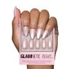 Glamnetic Press On Nails – Burgundy Chrome | Short Almond Fake Nails with a Metallic Chrome Finish, Salon Quality Halloween Nails | 15 Sizes – 30 Nail Kit with Glue(2I – The Vow)