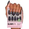 Glamnetic Press On Nails – Burgundy Chrome | Short Almond Fake Nails with a Metallic Chrome Finish, Salon Quality Halloween Nails | 15 Sizes – 30 Nail Kit with Glue(3F – Phantom Glow)