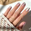 Glamnetic Press On Nails – Fall Mauve | Opaque Muted Blush Mauve Short Oval Fake Nails, Salon Quality | 15 Sizes – 30 Nail Kit(2B – Oyster)