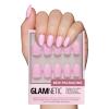Glamnetic Press On Nails – Fall Mauve | Opaque Muted Blush Mauve Short Oval Fake Nails, Salon Quality | 15 Sizes – 30 Nail Kit(2D – Think Pink)