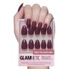 Glamnetic Press On Nails – Fall Mauve | Opaque Muted Blush Mauve Short Oval Fake Nails, Salon Quality | 15 Sizes – 30 Nail Kit(3J – Merlot)