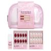 Glamnetic Press On Nails – Fan Faves Press On Gift Set | Two Top-Selling Nails in Cherry Glaze & MaDamn, Brush-On Nail Glue and Travel Pouch Included | Compact, Perfect for Holiday Gifting