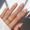 Glamnetic Press On Nails – Goal Setter | Short Squoval Neutral Fake Nails with Gold Reverse French Tip, Salon Quality Nude Nails | 15 Sizes – 30 Nail Kit with Glue(1D – Goal Chaser)