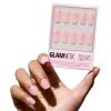 Glamnetic Press On Nails – La Perle | Semi-Transparent Squoval French Tip Nails, Salon Quality | 15 Sizes – 30 Nail Kit with Glue(Blush Dunes)
