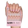 Glamnetic Press On Nails – La Perle | Semi-Transparent Squoval French Tip Nails, Salon Quality | 15 Sizes – 30 Nail Kit with Glue(Café Crème)