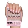 Glamnetic Press On Nails – La Perle | Semi-Transparent Squoval French Tip Nails, Salon Quality | 15 Sizes – 30 Nail Kit with Glue(Chocolat)