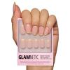 Glamnetic Press On Nails – La Perle | Semi-Transparent Squoval French Tip Nails, Salon Quality | 15 Sizes – 30 Nail Kit with Glue(French Butter)