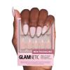 Glamnetic Press On Nails – La Perle | Semi-Transparent Squoval French Tip Nails, Salon Quality | 15 Sizes – 30 Nail Kit with Glue(Heavenly)