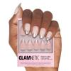 Glamnetic Press On Nails – La Perle | Semi-Transparent Squoval French Tip Nails, Salon Quality | 15 Sizes – 30 Nail Kit with Glue(Mirror Mirror)
