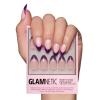 Glamnetic Press On Nails – La Perle | Semi-Transparent Squoval French Tip Nails, Salon Quality | 15 Sizes – 30 Nail Kit with Glue(Plum)