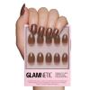Glamnetic Press On Nails – Lilac | Solid Opaque Light Pastel Purple Round Nails, Salon Quality | 12 Sizes – 30 Nail Kit(1 – Chocolate Brown)