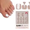 Glamnetic Press On Toenails – Caviar | Classic Black French Tip Fake Toe Nails with a Glossy Finish | 16 Sizes – 32 Toe Nail Kit with Glue(9 – Pure Intentions)