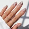 Glamnetic x GLAMZILLA Press On Nails – GIVE ‘EM GRACE | Short Almond Fake French Tip Nails with Gold Glaze, Salon Quality, Everyday| 15 Sizes – 30 Nail Kit with Glue(WOO-MAN!)