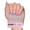 Valentines Day Glamnetic Press On Nails – Pink Macaron | Semi-Transparent Light Pink Pastel French Tip Short Almond Fake Nails in a Glossy Finish, Salon Quality | 15 Sizes – 30 Nail Kit(Lovers Knot)