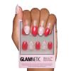 Valentines Day Glamnetic Press On Nails – Pink Macaron | Semi-Transparent Light Pink Pastel French Tip Short Almond Fake Nails in a Glossy Finish, Salon Quality | 15 Sizes – 30 Nail Kit(Red Blossom)