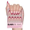 Valentines Day Glamnetic Press On Nails – Pink Macaron | Semi-Transparent Light Pink Pastel French Tip Short Almond Fake Nails in a Glossy Finish, Salon Quality | 15 Sizes – 30 Nail Kit(Rose Garden)