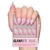 Valentines Day Glamnetic Press On Nails – Pink Macaron | Semi-Transparent Light Pink Pastel French Tip Short Almond Fake Nails in a Glossy Finish, Salon Quality | 15 Sizes – 30 Nail Kit(Better Half)