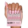 Valentines Day Glamnetic Press On Nails – Pink Macaron | Semi-Transparent Light Pink Pastel French Tip Short Almond Fake Nails in a Glossy Finish, Salon Quality | 15 Sizes – 30 Nail Kit(Lovers Blush)