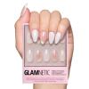 Valentines Day Glamnetic Press On Nails – Pink Macaron | Semi-Transparent Light Pink Pastel French Tip Short Almond Fake Nails in a Glossy Finish, Salon Quality | 15 Sizes – 30 Nail Kit(Lovey Dovey)