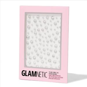 Glamnetic Nail Stickers for Nail Art – Pearlfect | 3D Pearl Adhesive Nail Decals, Customizable | 120 Gems Per Sticker Sheet, 4 Sizes(A Gem)