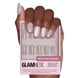 Glamnetic Press On Nails – Fall Mauve | Opaque Muted Blush Mauve Short Oval Fake Nails, Salon Quality | 15 Sizes – 30 Nail Kit(1D – Pure Intentions)