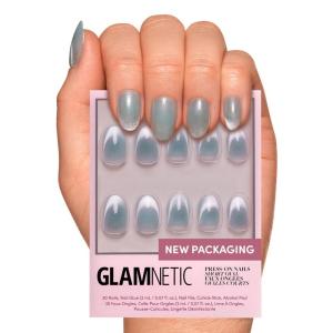 Glamnetic Press On Nails – Fall Mauve | Opaque Muted Blush Mauve Short Oval Fake Nails, Salon Quality | 15 Sizes – 30 Nail Kit(2I – Unicorn Tears)