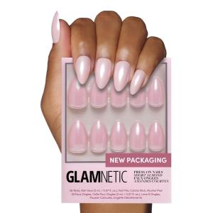 Glamnetic Press On Nails – Fall Mauve | Opaque Muted Blush Mauve Short Oval Fake Nails, Salon Quality | 15 Sizes – 30 Nail Kit(3R – First Kiss)