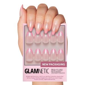 Glamnetic Press On Nails – Fall Mauve | Opaque Muted Blush Mauve Short Oval Fake Nails, Salon Quality | 15 Sizes – 30 Nail Kit(3W – Bubble Gum Glaze)