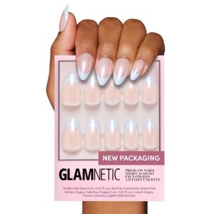 Glamnetic Press On Nails – Fall Mauve | Opaque Muted Blush Mauve Short Oval Fake Nails, Salon Quality | 15 Sizes – 30 Nail Kit(3Y – Blueberry Icing)