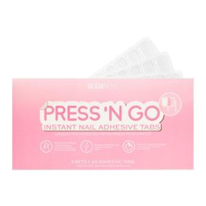 Glamnetic Press ‘n Go Instant Nail Adhesive Tabs | Short Term Wear, Easily Removable & Less Damaging, Customized Fit | 90 Tabs