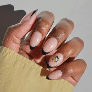 Glamnetic x Fanatics Press On Nails – New York Rangers | Short Almond Fake Nails, NHL Rangers Red French Tips, Hockey Nails, Salon-Quality | 15 Sizes – 30 Nail Kit with Glue(Pittsburgh Penguins)