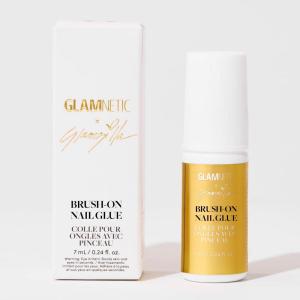 Glamnetic x GLAMZILLA Super Strong Brush On Nail Glue | Brush Tip Applicator, Mess Free, Travel Friendly, Vegan | Durable & Long-Lasting | .24 fl. oz.(Glamzilla)