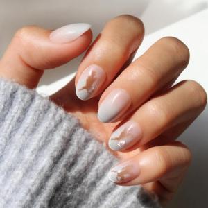 Harry Potter™ x Glamnetic Press On Nails – Hufflepuff™ | Gold Foil French Tip 3D Graphic Short Almond Nails in a Chrome & Glossy Finish | 15 Sizes – 30 Nail Kit with Glue(4 – Rowena Ravenclaw)