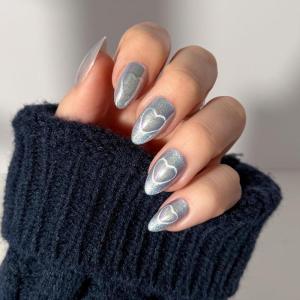 Valentines Day Glamnetic Press On Nails – Lush Coral | Short Oval Fake Nails in a Bright Coral Hue with a Glazed Finish, Salon Quality | 15 Sizes – 30 Nail Kit with Glue(Electric Lover)